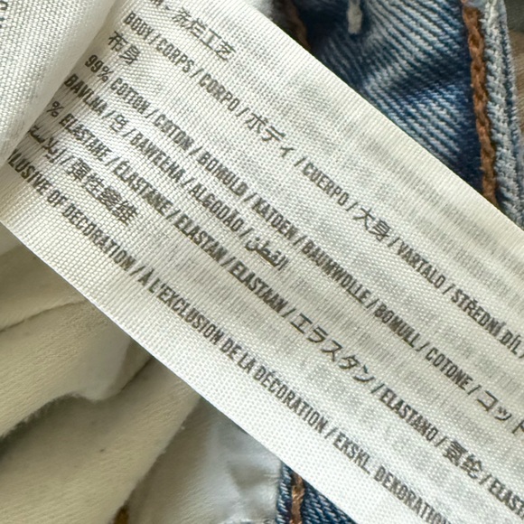 Abercrombie & Fitch|Curve Love denim in distressed skinny high rise-Light Blue• - Picture 8 of 11